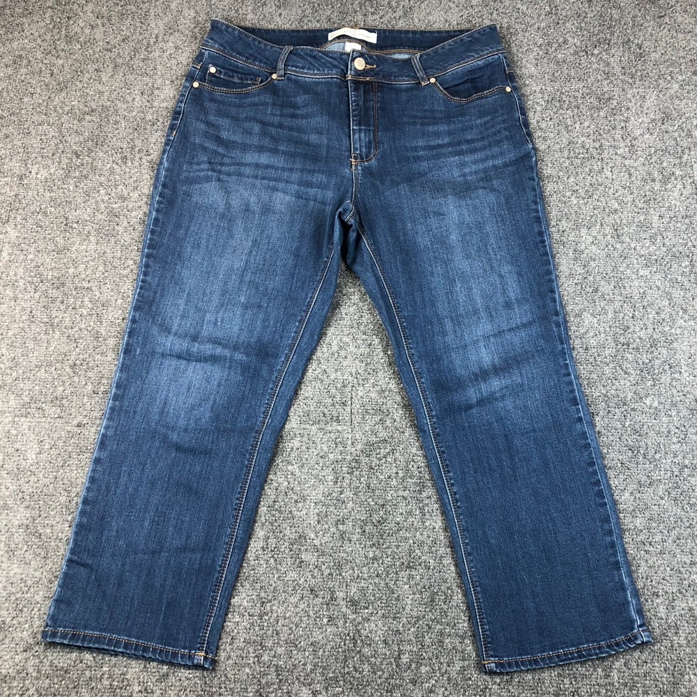 Est. 1846 Denim Womens Size 12 Dark Wash Straight Leg Jeans Blue Stretch Z49-14